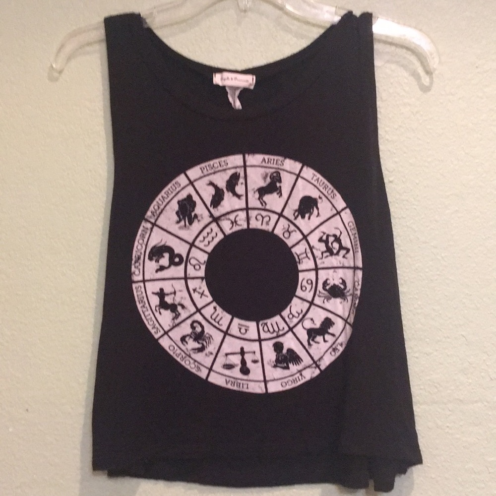 black astrological signs crop top
